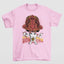 Camiseta Básica Unissex Vovó Turbo Cat Dandadan- Rosa bebê
