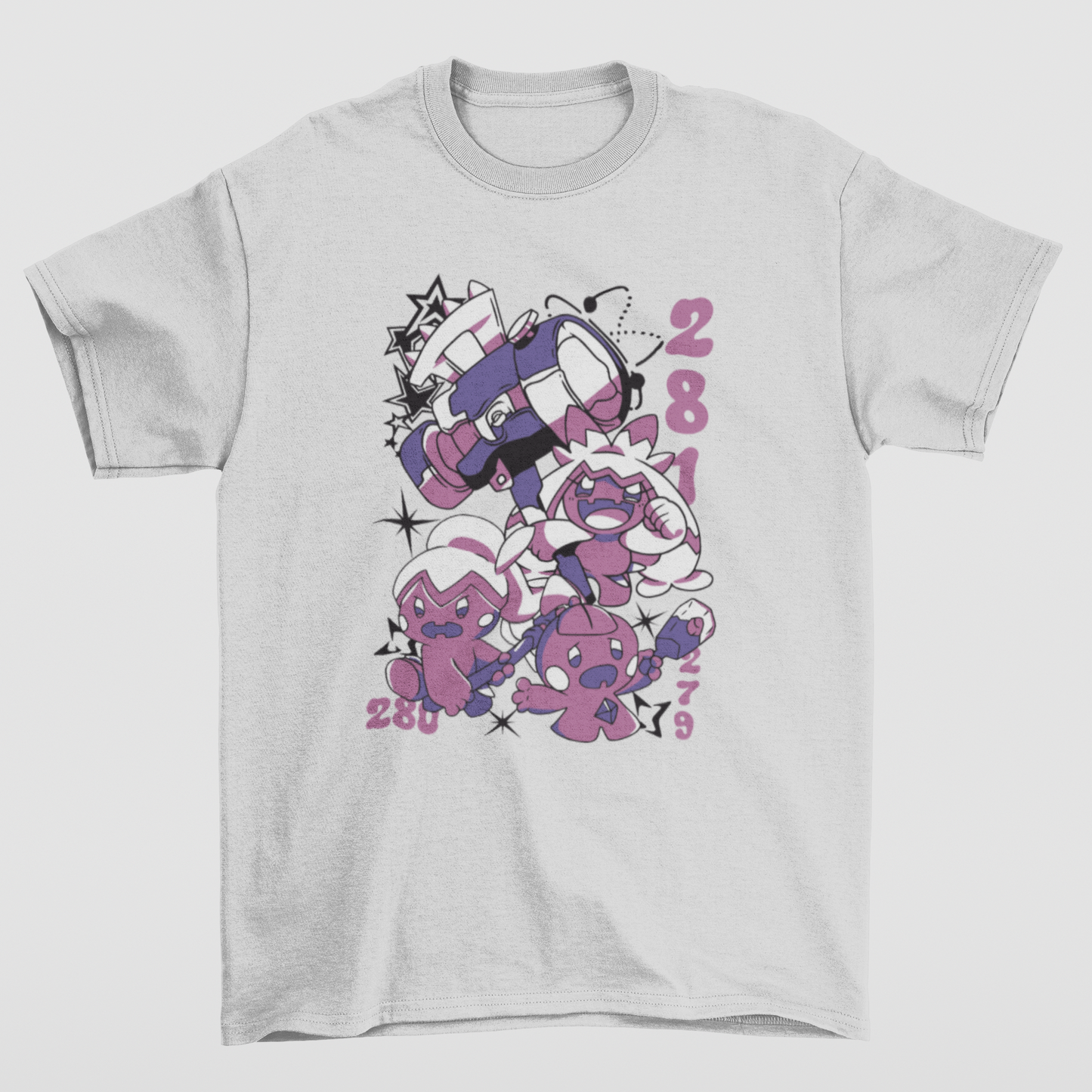 Camiseta Básica Unissex Pokemon Tinka- CINZA