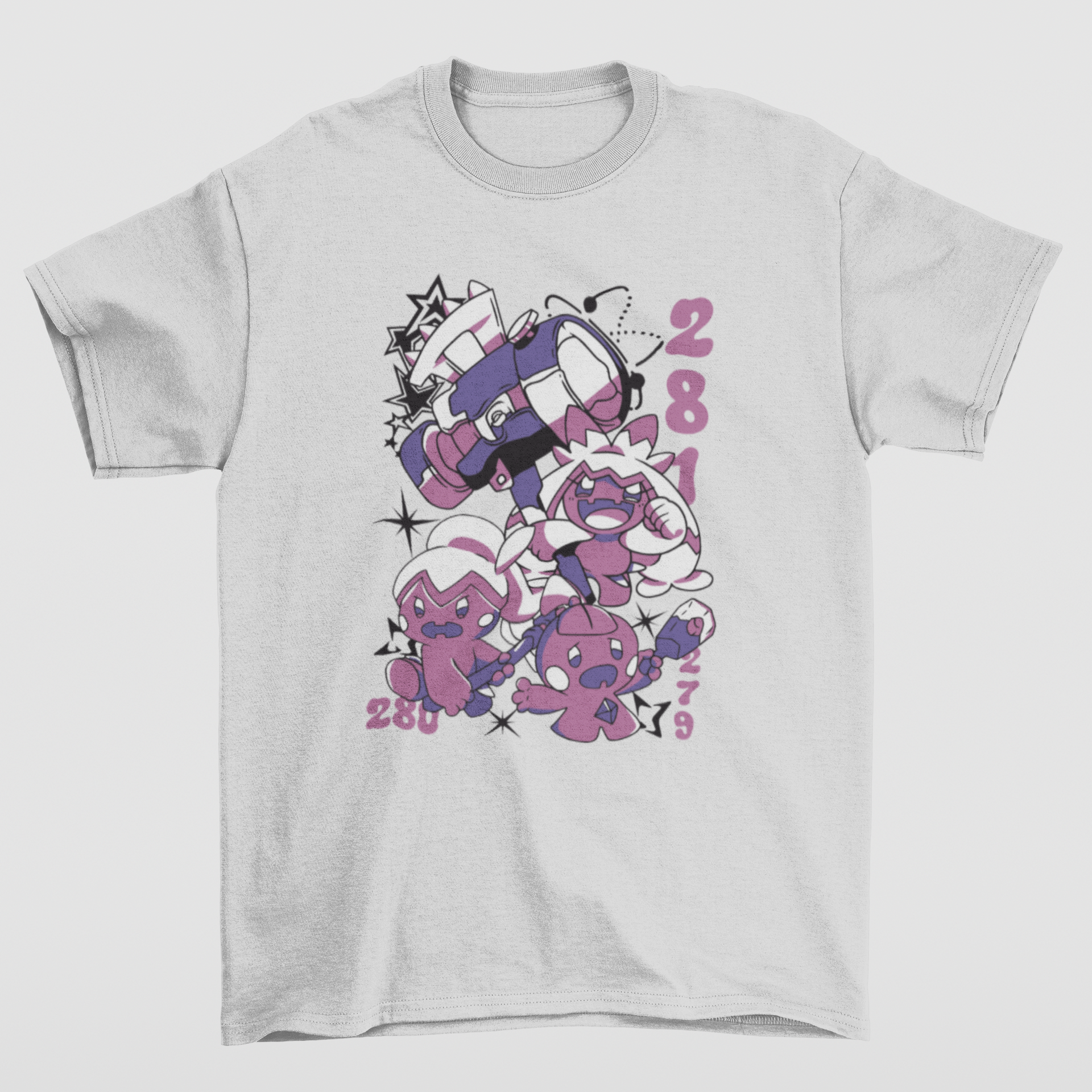 Camiseta Básica Unissex Pokemon Tinka- CINZA