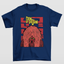 Camiseta Básica Unissex Vovó Turbo Dandadan- Azul-Marinho