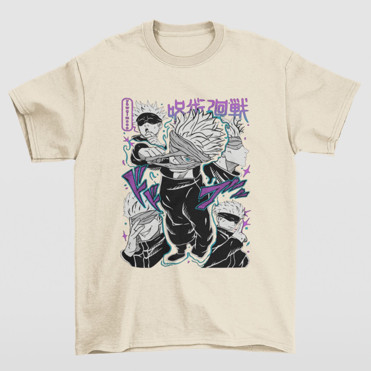 Camiseta Básica Unissex Jujutsu Kaisen Gojo 4 Moods