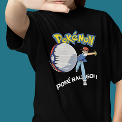 Camiseta Básica Unissex Pokemon Poké Ball Go