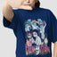 Camiseta Básica Unissex Ayase Okarun and Aliens- azul-marinho