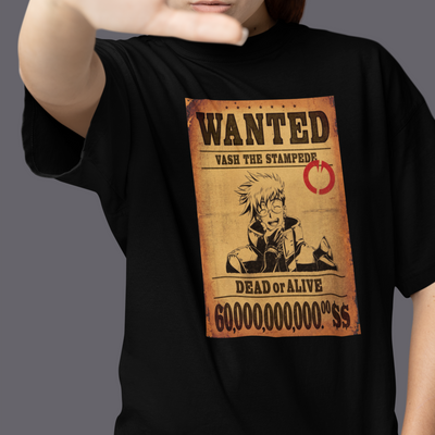 Camiseta Básica Unissex Trigun Wanted