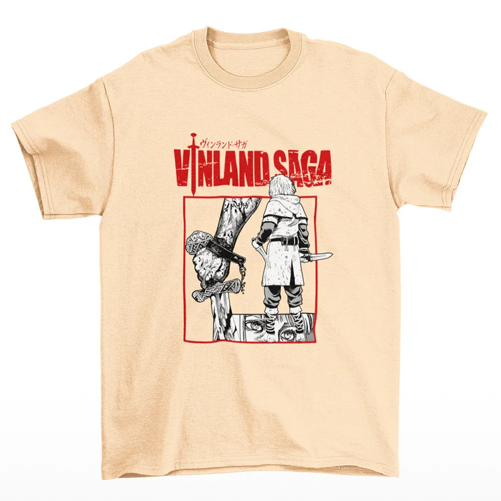 Camiseta Básica Unissex Vinland Saga Thorfinn Mangá-perola