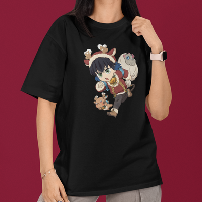 Camiseta Básica Unissex Demon Slayer Inosuke Natalino