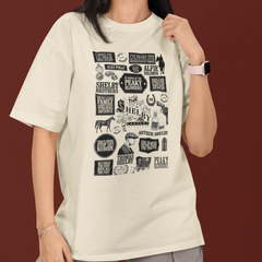 Camiseta Básica Unissex Peaky Blinders Icons Graphic