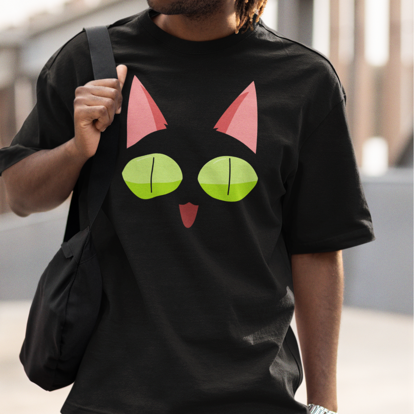 Camiseta Básica Unissex Trigun Cat Face