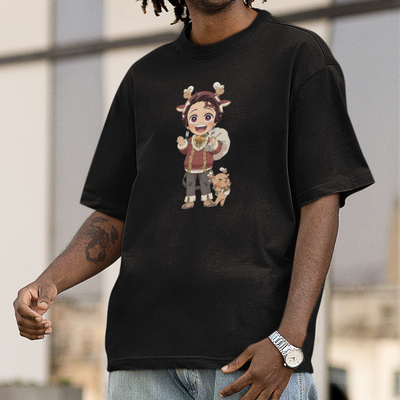 Camiseta Básica Unissex Demon Slayer Tanjiro Natal
