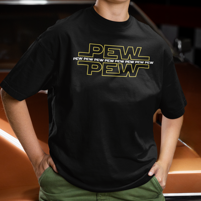 Camiseta Básica Unissex Star Wars Pew Pew