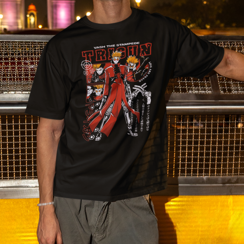 Camiseta Básica Unissex Trigun Graphic