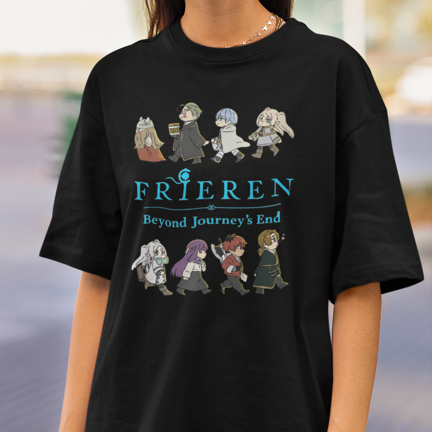 Camiseta Básica Unissex Frieren Personagens