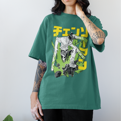 Camiseta Básica Unissex Chainsaw Man Denji Transformed