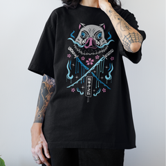 Camiseta Básica Unissex Demon Slayer Inosuke Fight Me