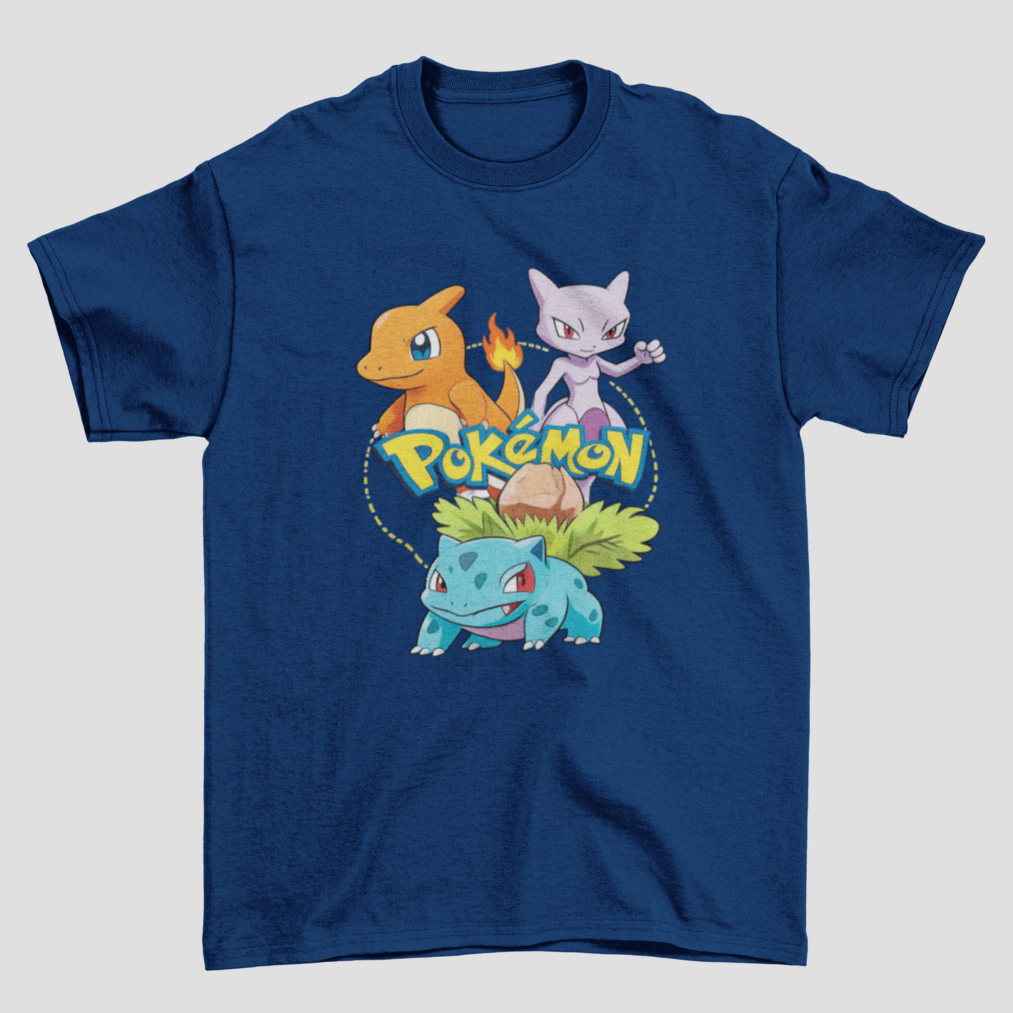 Camiseta Básica Unissex Pokemon Personagens Mood