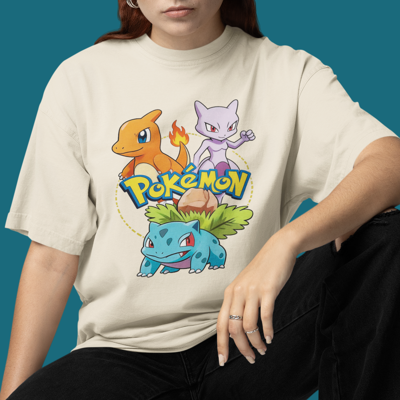Camiseta Básica Unissex Pokemon Personagens Mood