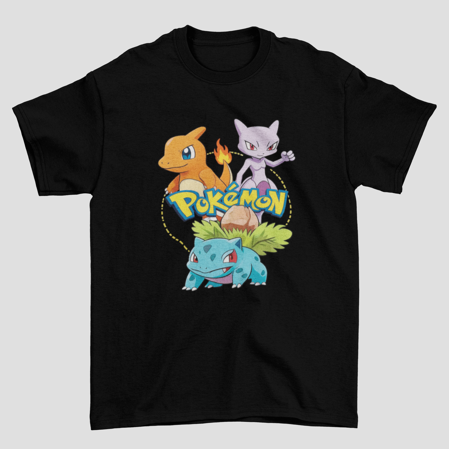 Camiseta Básica Unissex Pokemon Personagens Mood