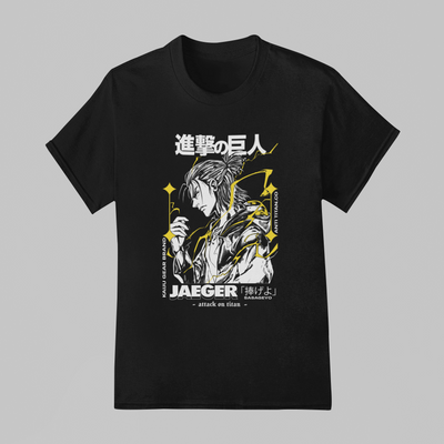 Camiseta Básica Unissex Attack On Titan Eren Jaeger