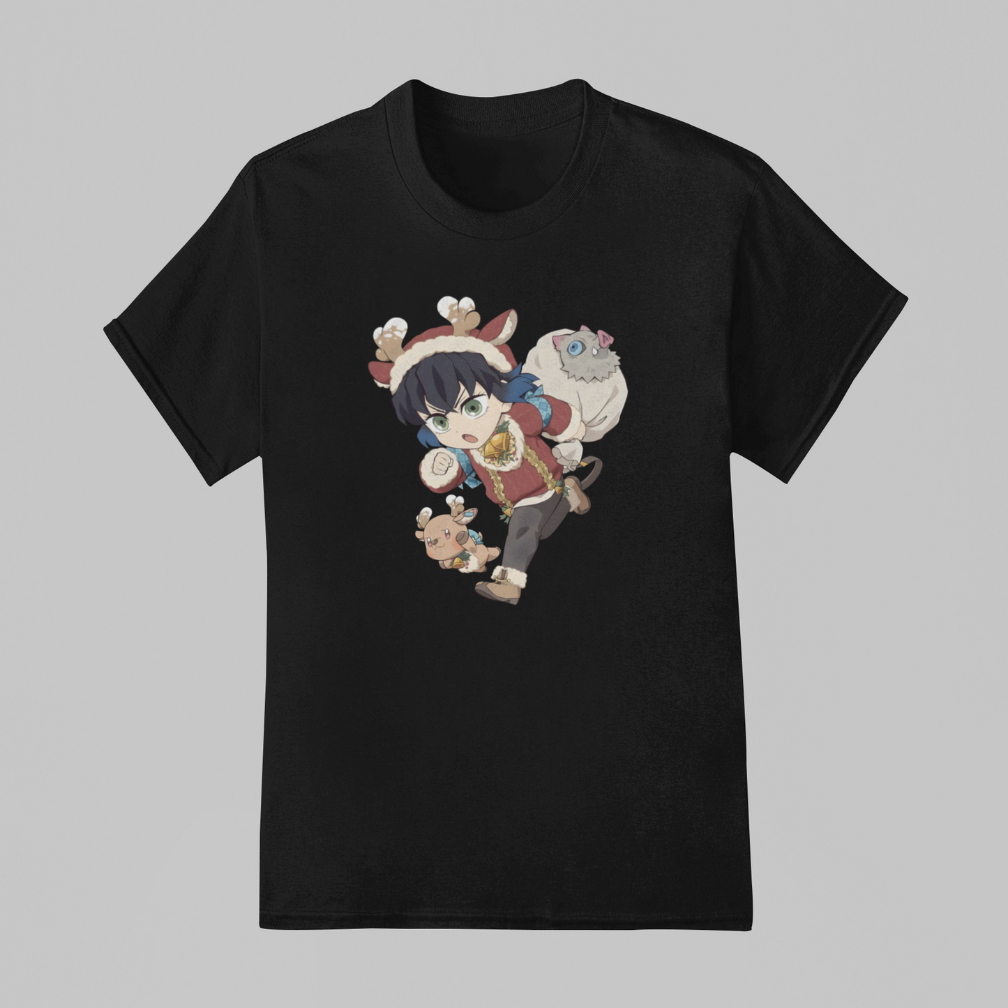 Camiseta Básica Unissex Demon Slayer Inosuke Natalino