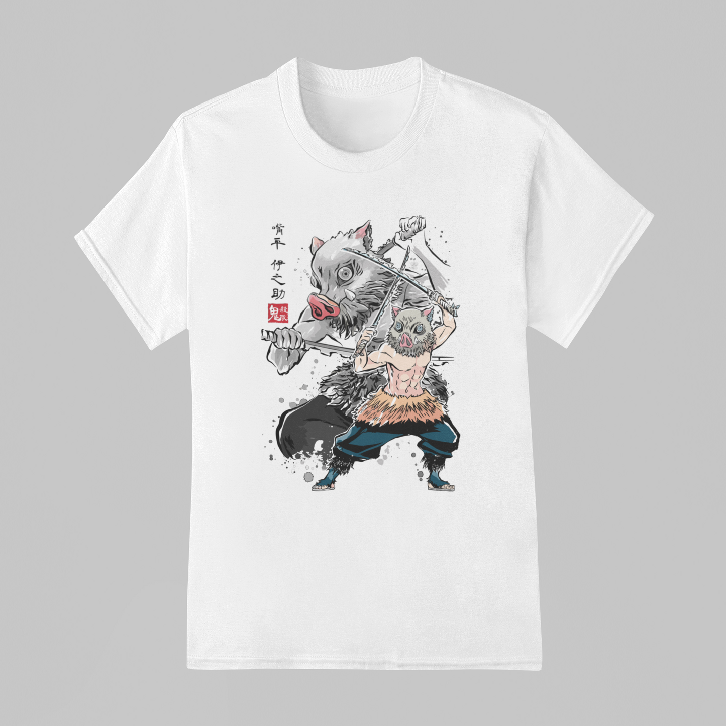 Camiseta Básica Unissex Demon Slayer Inosuke Graphic