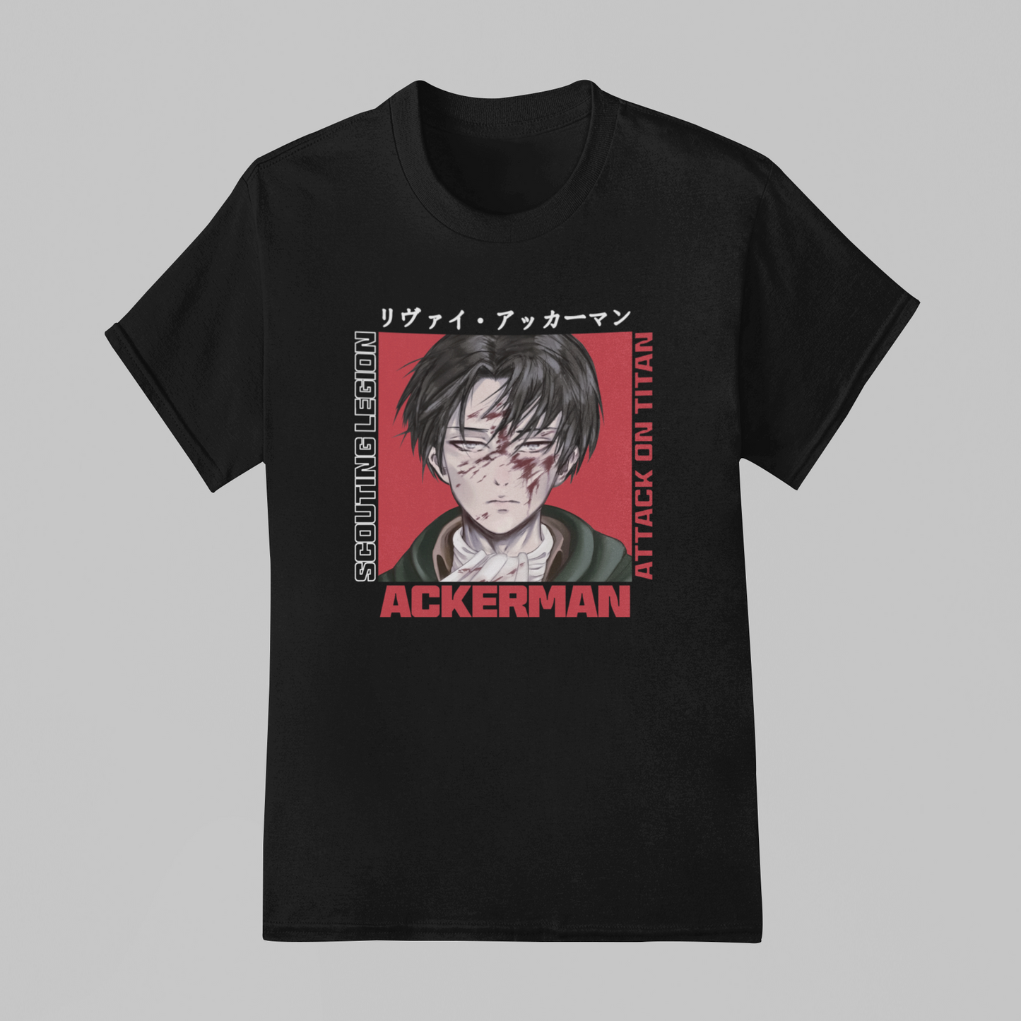 Camiseta Básica Unissex Attack On Titan Levi Ackerman