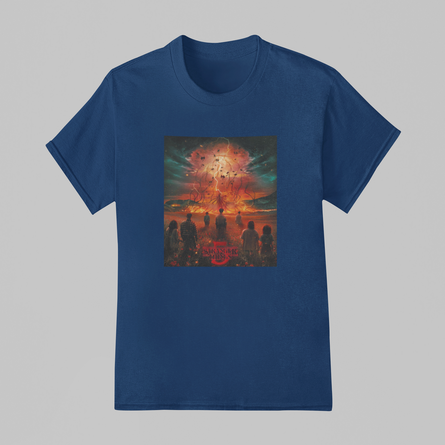 Camiseta Básica Unissex Stranger Things Poster Season 5