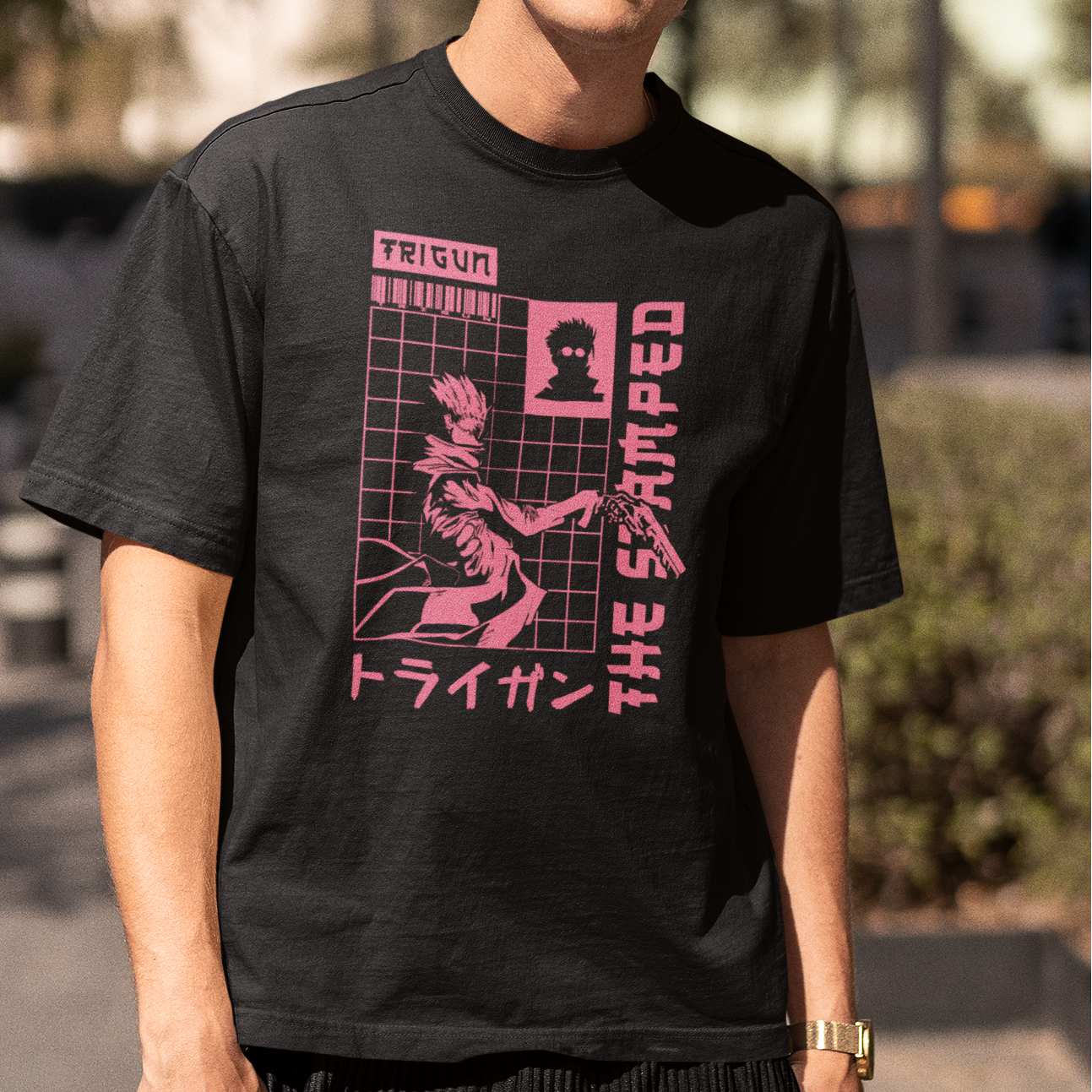 Camiseta Básica Unissex Trigun The Stamped