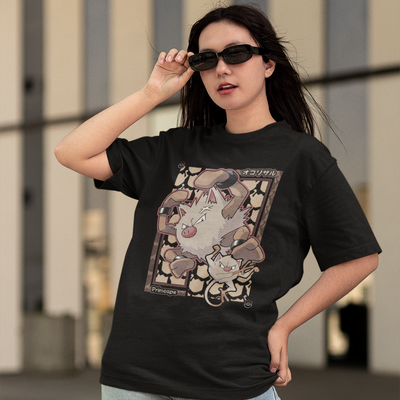 Camiseta Básica Unissex Pokemon Primeape- preto