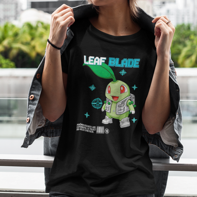 Camiseta Básica Unissex Pokemon Chicorito Tecnologico