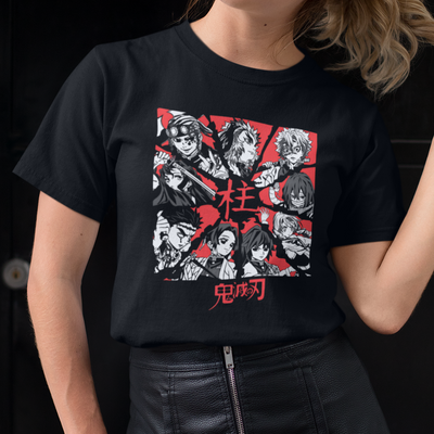 Camiseta Básica Unissex Demon Slayer Hashiras