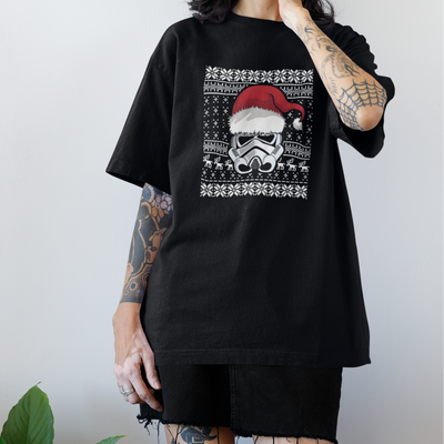 Camiseta Básica Unissex Star Wars Chritmas Vibes