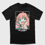Camiseta Anime Spy x Family Ursinho Anya Pelucia-preto