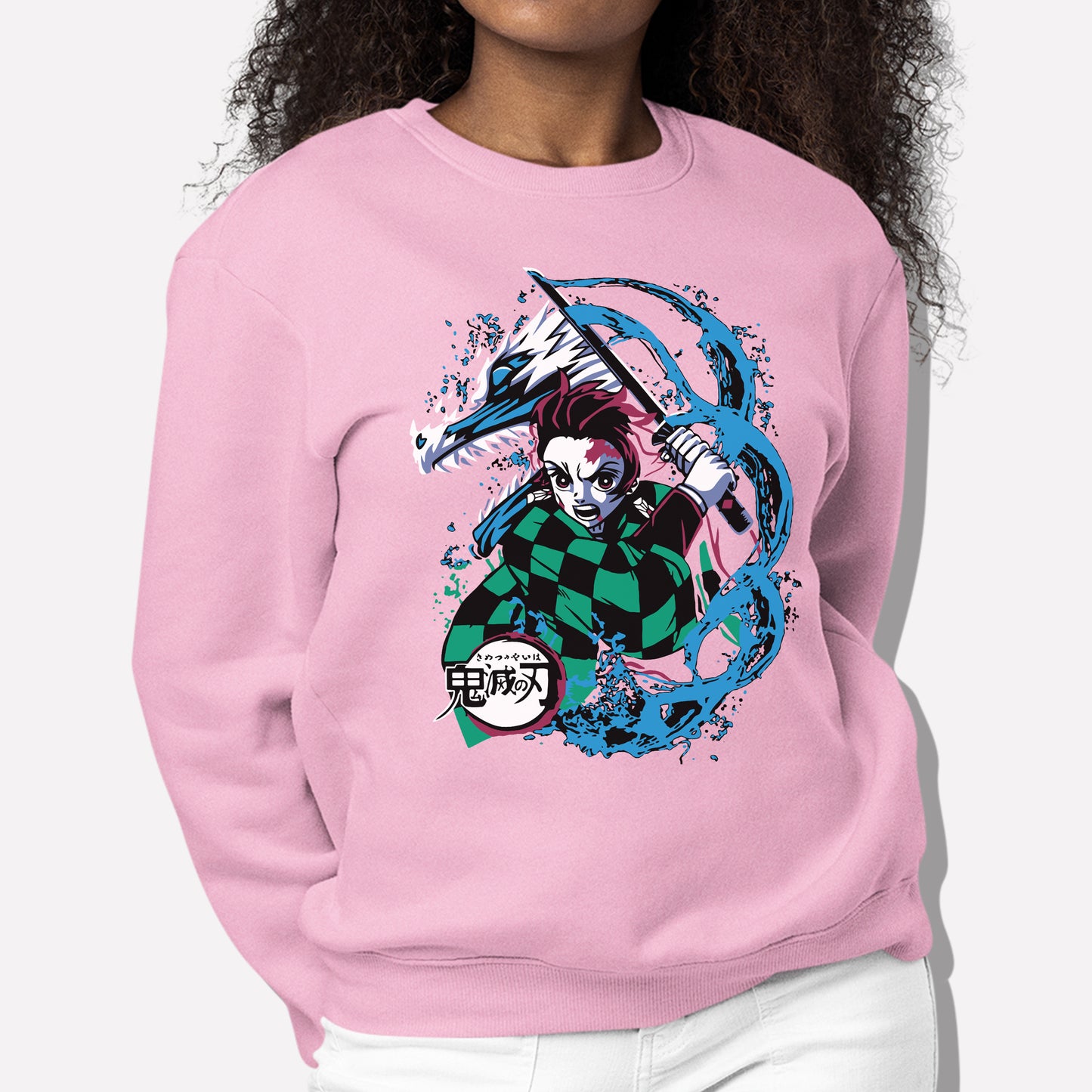 Moletom Gola Redonda Demon Slayer Water