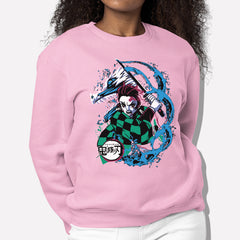 Moletom Gola Redonda Demon Slayer Water