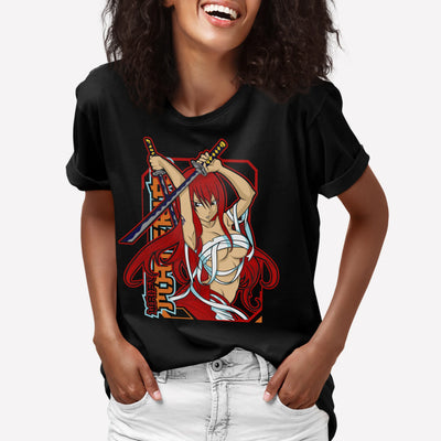 Camiseta Básica Erza Fairy Tail Preto