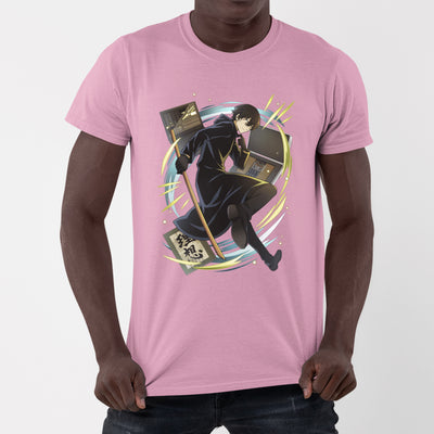 Camiseta Básica Katsura Shousaku Bungou Stray Dogs-rosa bebe