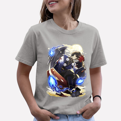 Camiseta Básica Dazai Osamu Bungou Stray Dogs-cinza