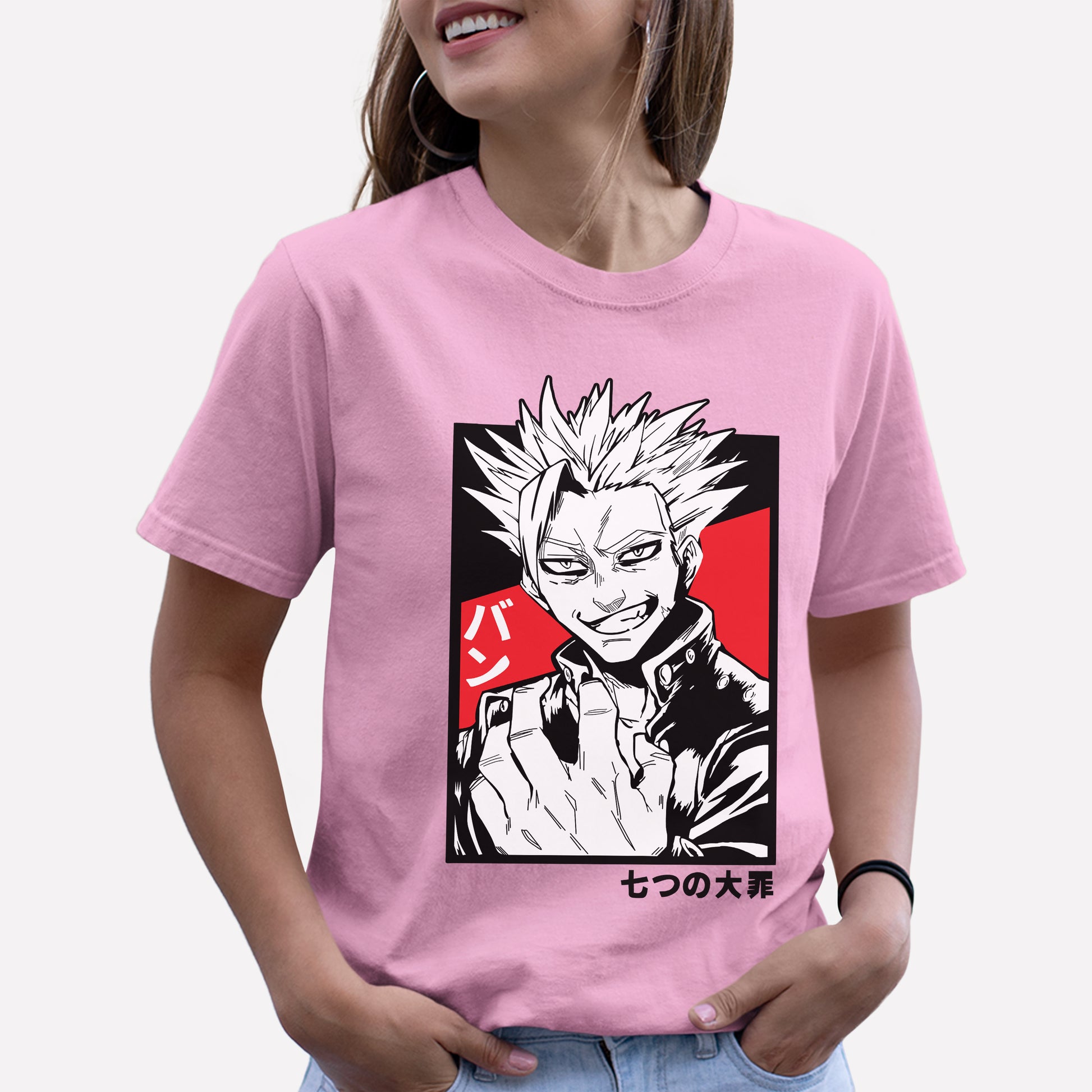 Camiseta Nanatsu No Taizai Ban Rosa Bebê 