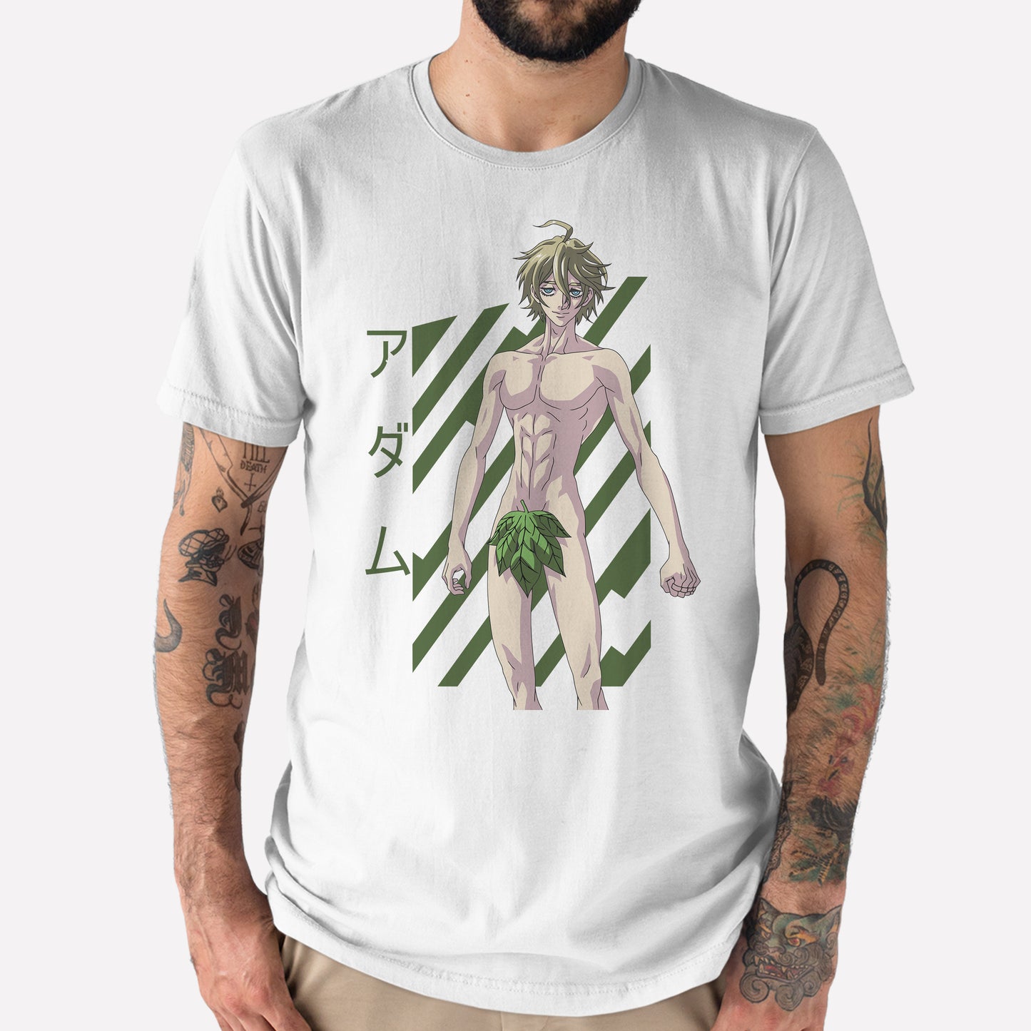 Camiseta Básica Adão Record of Ragnarok-branco