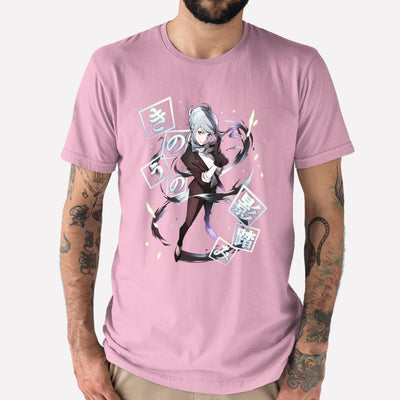 Camiseta Básica Tsujimura Mizuki Bungou Stray Dogs-rosa bebe