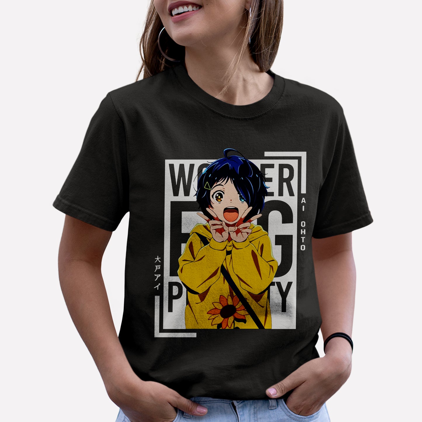 Camiseta Básica Ai Ohto Happy Wonder Egg Priority