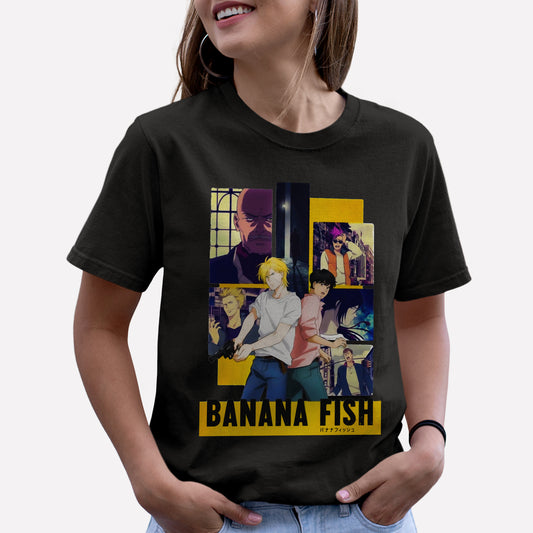 Camiseta Básica Banana Fish Eiji e Ash
