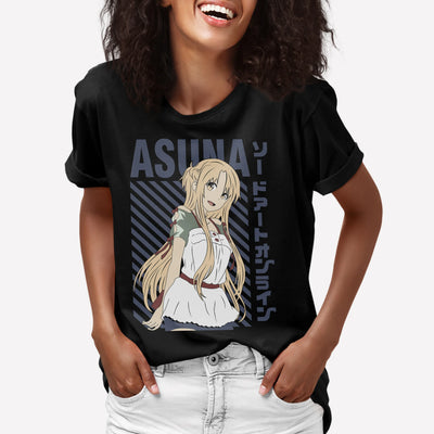Camiseta Básica Asuna Sword Art Online Preto
