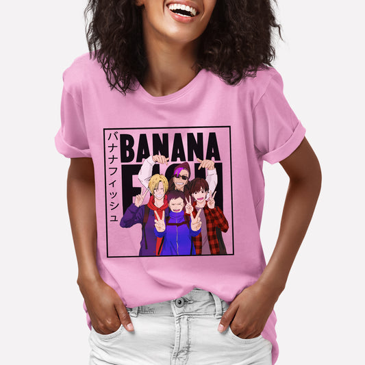Camiseta Básica Personagens Banana Fish