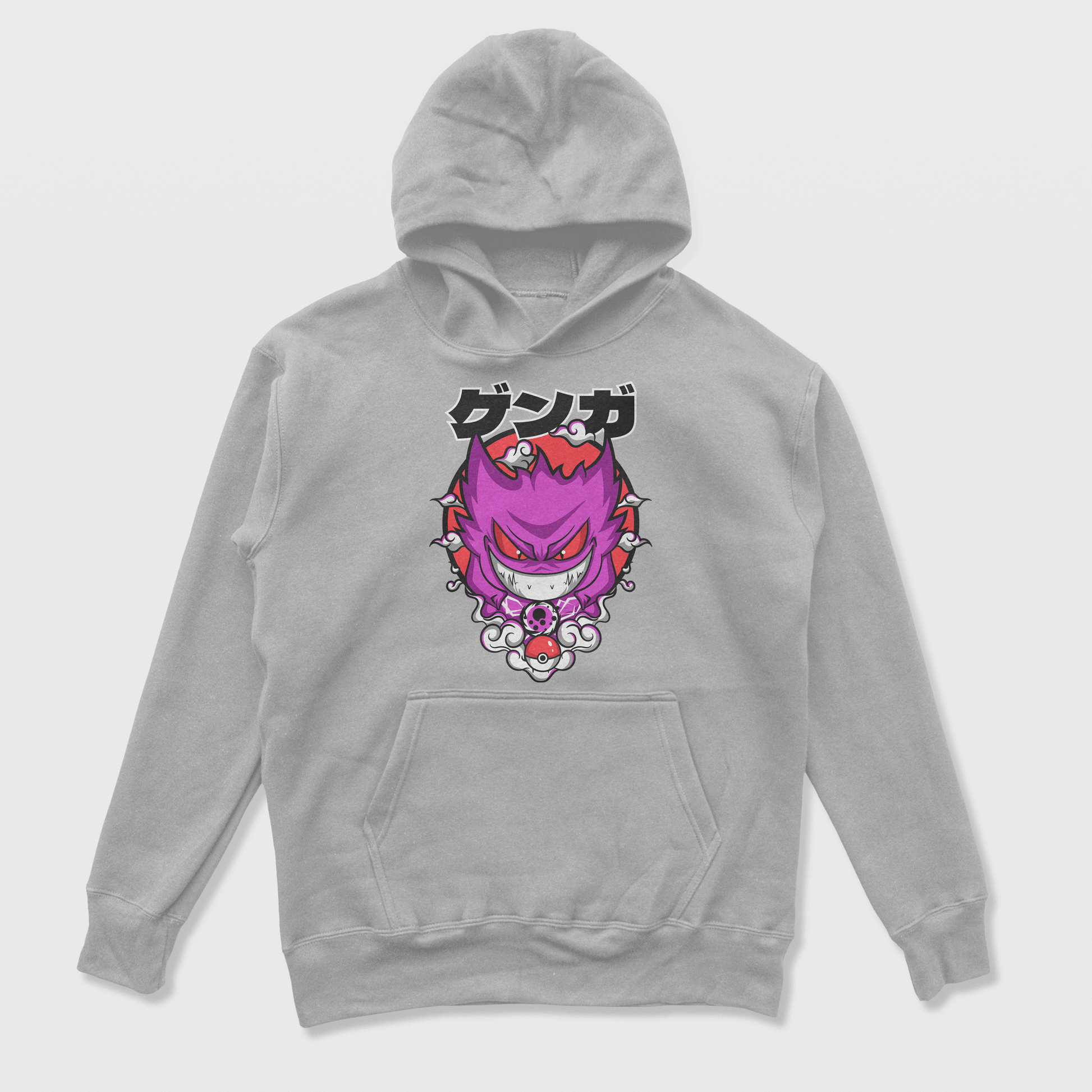 Moletom Canguru Gengar Pokemon Pokebola Cinza