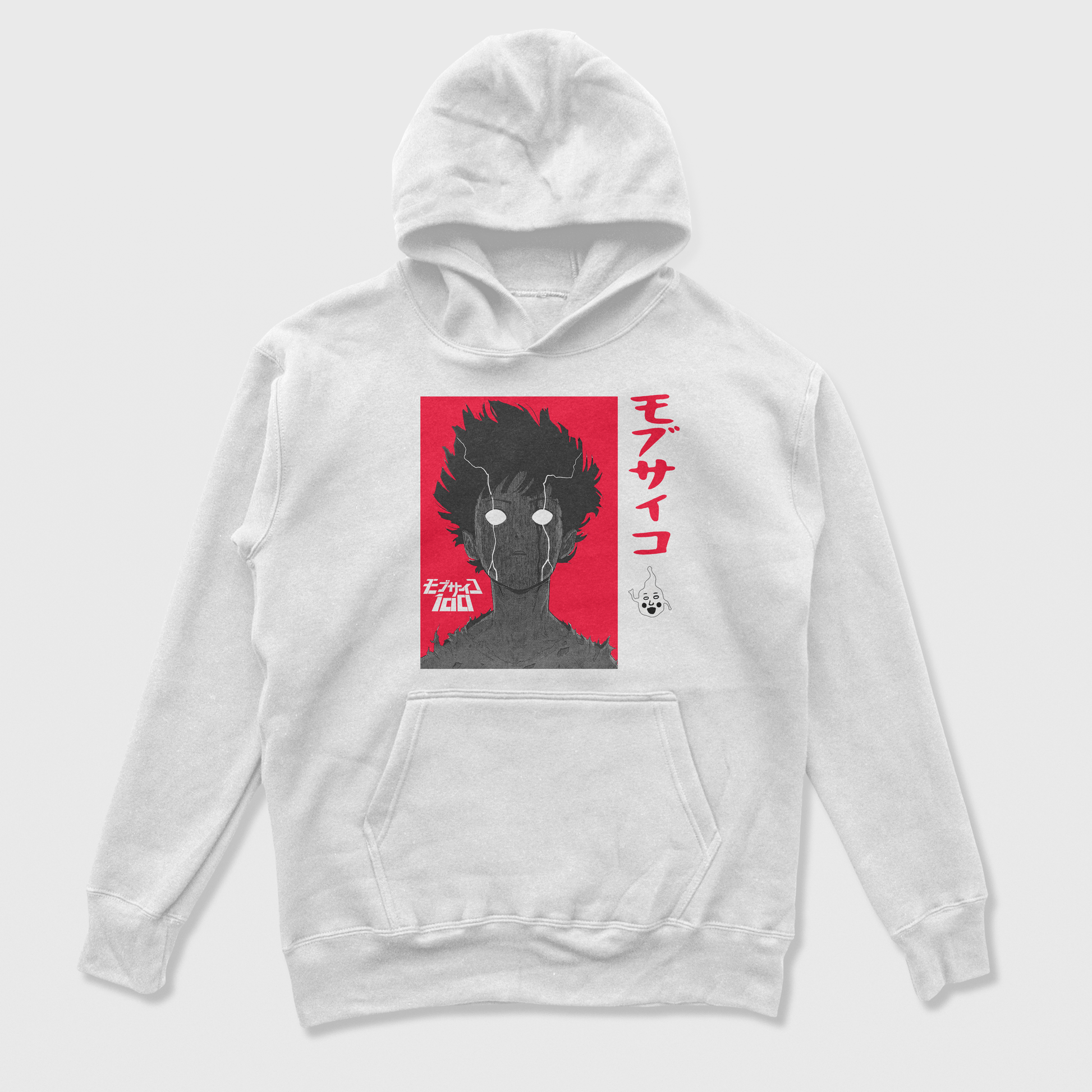 Moletom Canguru Anime Mob Psycho 100-branco