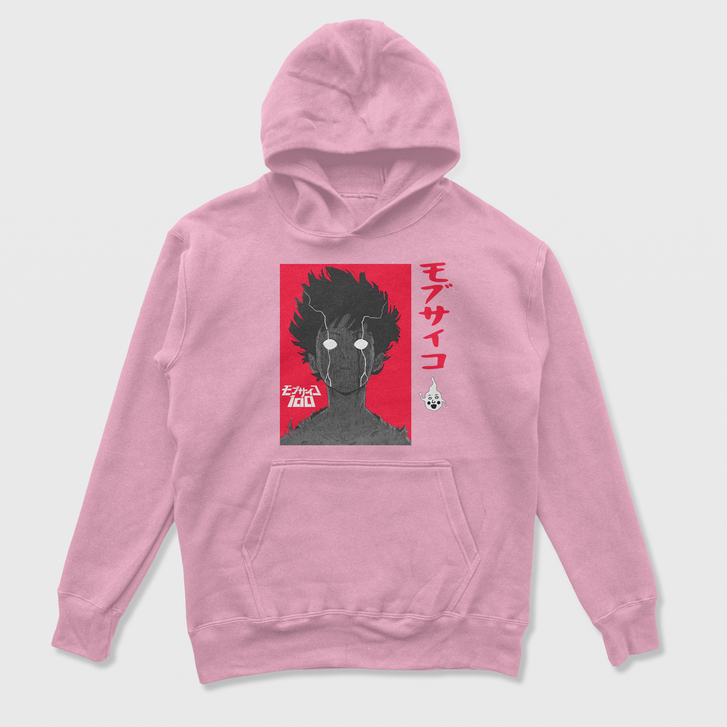 Moletom Canguru Anime Mob Psycho 100-rosa bebe