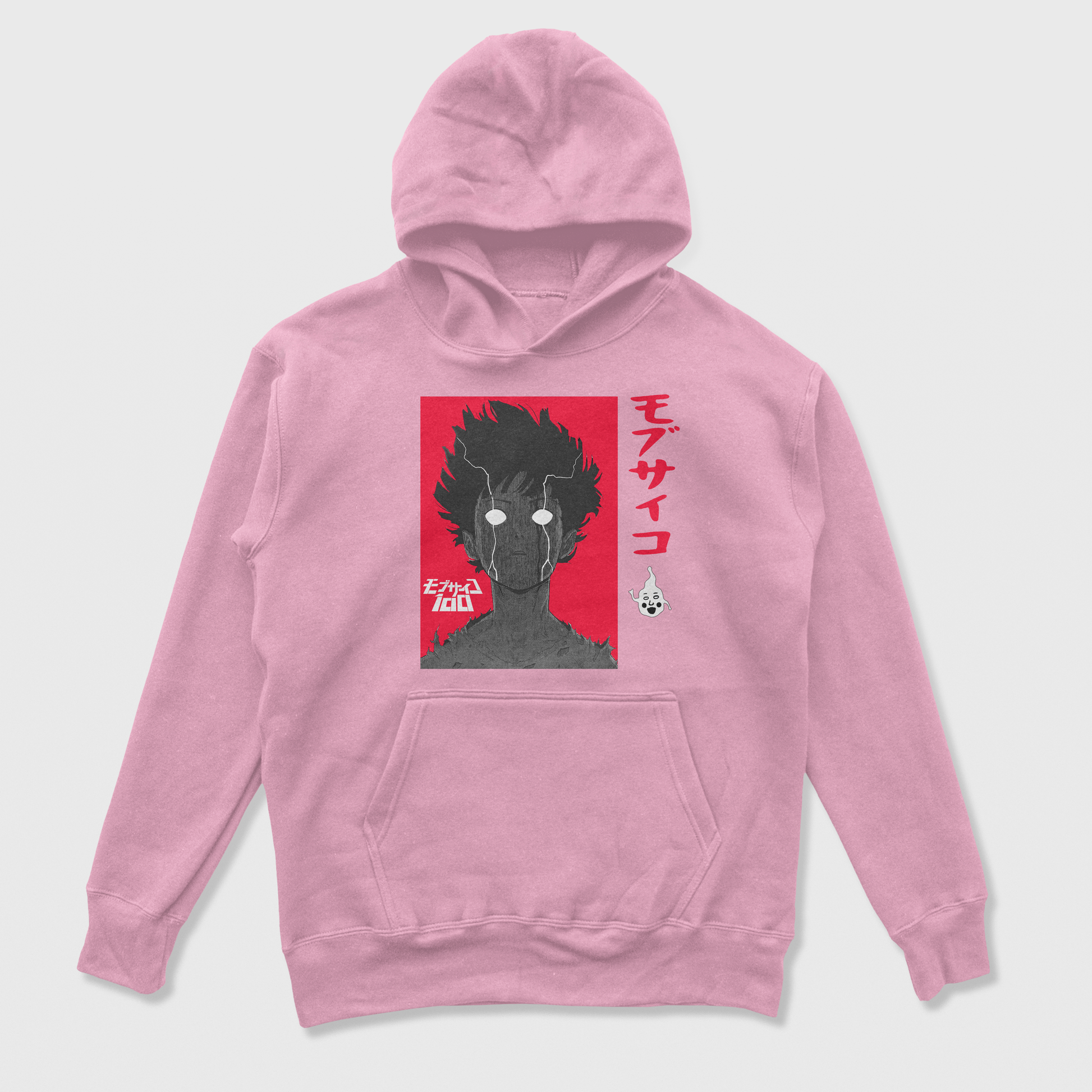 Moletom Canguru Anime Mob Psycho 100-rosa bebe