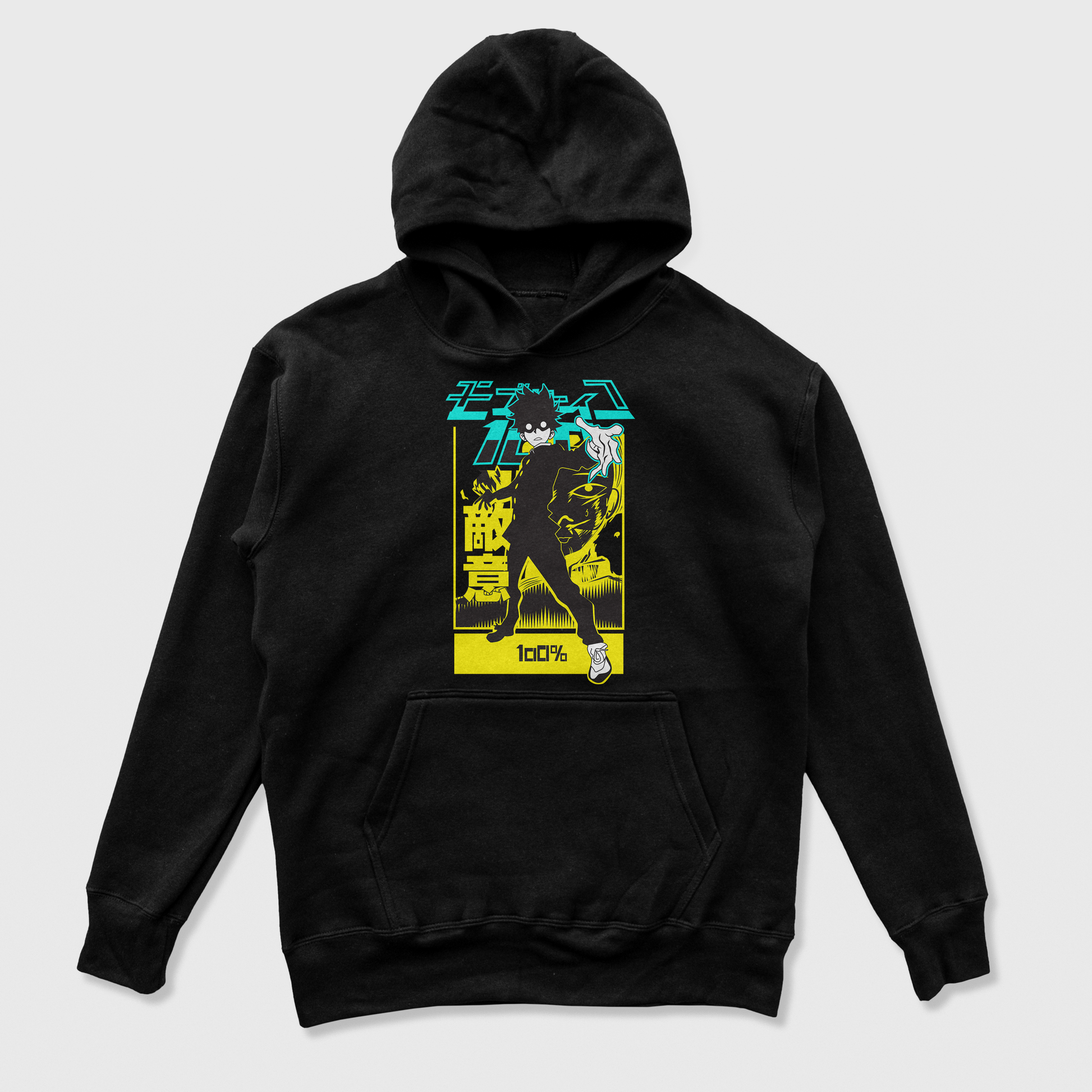 Moletom Canguru Anime Mob Psycho 100 Power-preto