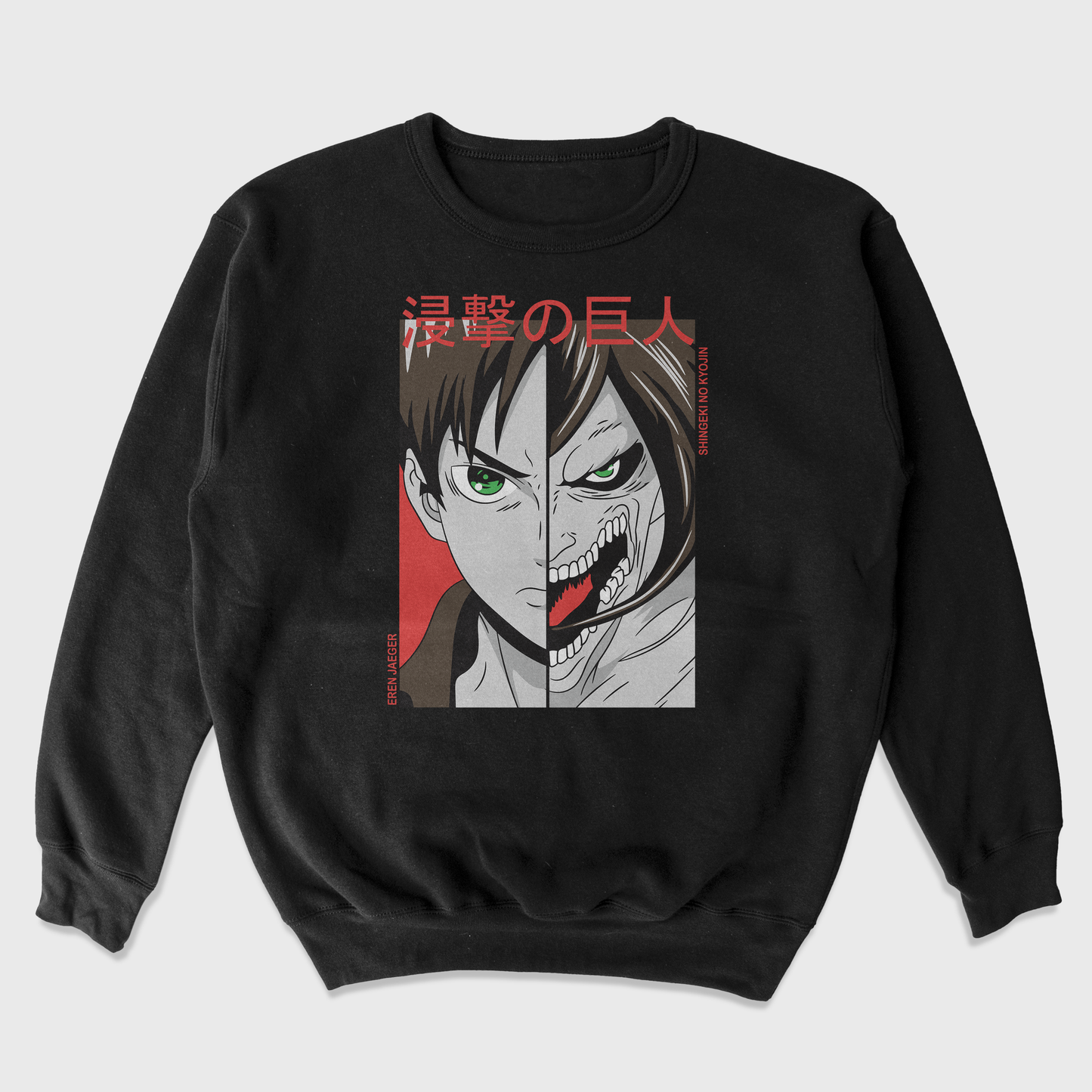 Moletom Gola Redonda Attack On Titan Eren